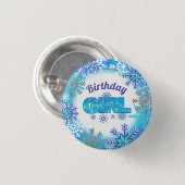Badge Rond 2,50 Cm Chemise gelée pour l'anniversaire de neige (Devant & derrière)