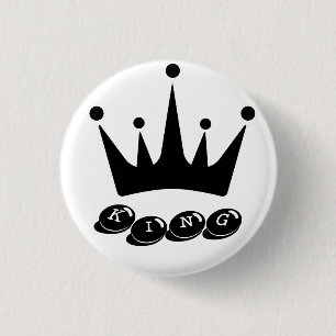 Badge Rond 2,50 Cm Chemises Couleur Noire Couronne Image Roi Boutons 