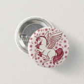 Badge Rond 2,50 Cm Cherry Blossom Unicorn (Devant & derrière)