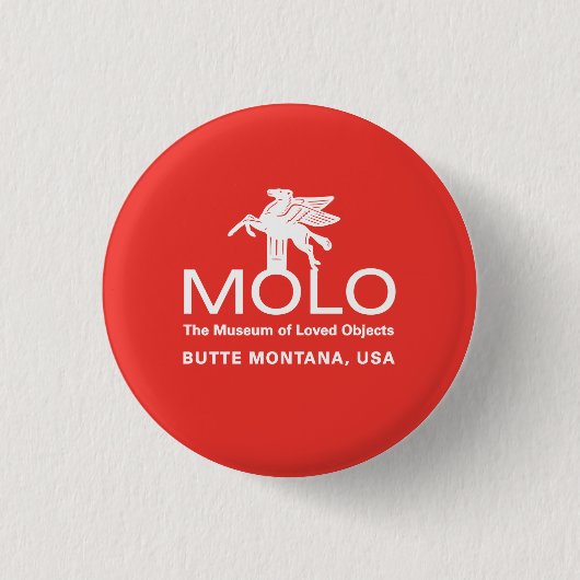 Badge Rond 2,50 Cm Cheval blanc Molo (Devant)