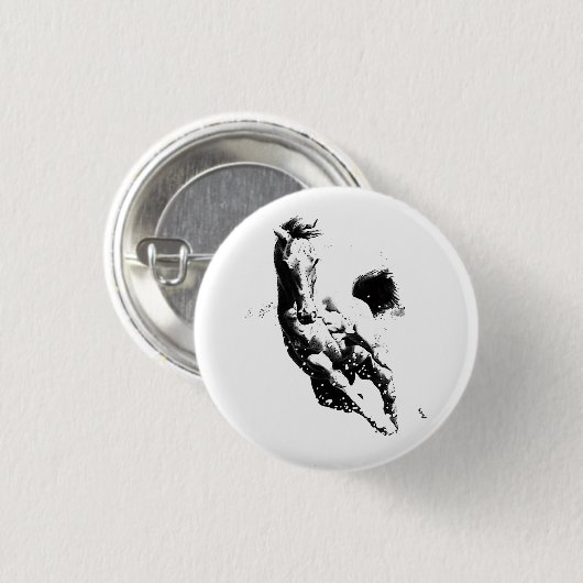 Badge Rond 2,50 Cm Cheval de course (Devant & derrière)