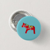 Badge Rond 2,50 Cm Cheval de Dala (Devant & derrière)