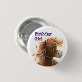 Badge Rond 2,50 Cm Cheval de feu (Devant & derrière)