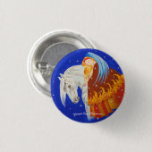 Badge Rond 2,50 Cm Cheval et ange (Devant & derrière)