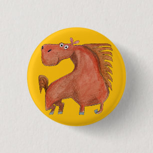 Badge Rond 2,50 Cm Cheval Exité