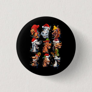 Badge Rond 2,50 Cm Cheval se reproduit Amour Joyeux Noël Noël Noël No