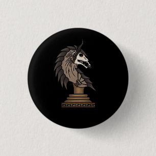 Badge Rond 2,50 Cm Chevalier noir