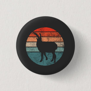 Badge Rond 2,50 Cm Chèvre Retro Vintage