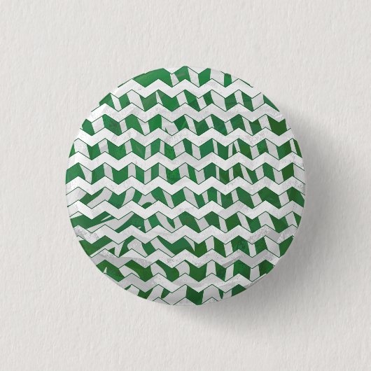 Badge Rond 2,50 Cm Chevron Zebra Green et White Print (Devant)