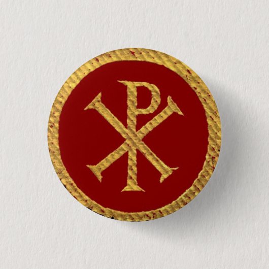 Badge Rond 2,50 Cm Chi Rho (Devant)