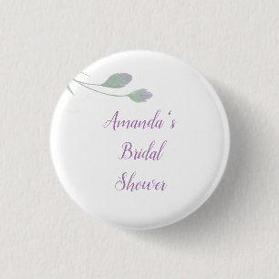 Badge Rond 2,50 Cm Chic Mariage Minimaliste Floral