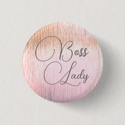Badge Rond 2,50 Cm Chic rose Verre Frosted Boss Dame (Devant)
