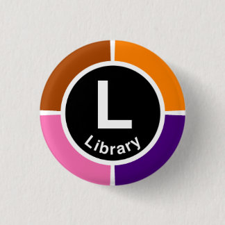 Badge Rond 2,50 Cm Chicago L boucle de bibliothèque