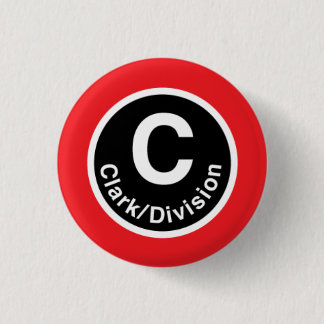 Badge Rond 2,50 Cm Chicago L Clark/ligne rouge de Division