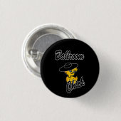 Badge Rond 2,50 Cm Chick de salle de bal #4 (Devant & derrière)