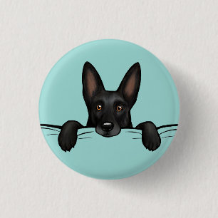 Badge Rond 2,50 Cm Chien Berger Allemand Noir Mignon