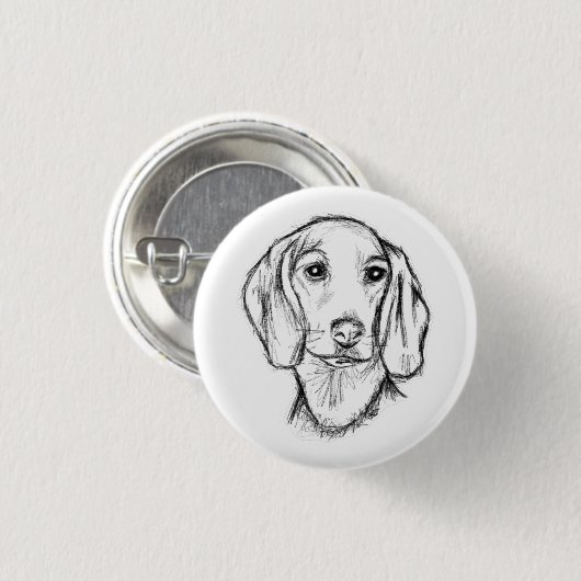 Badge Rond 2,50 Cm Chien-chien dragon (Devant & derrière)