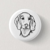 Badge Rond 2,50 Cm Chien-chien dragon (Devant)