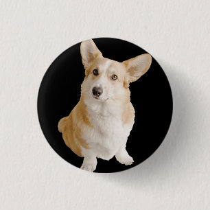 Badge Rond 2,50 Cm Chien de Corgi gallois