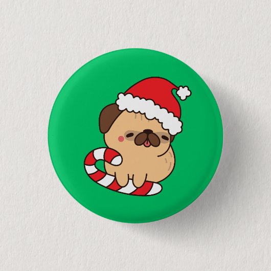 Badge Rond 2,50 Cm Chien de Noël (Devant)