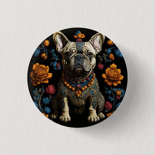 Badge Rond 2,50 Cm Chien de taule français de l'art populaire mexicai (Devant)