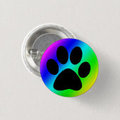 Badge Rond 2,50 Cm Chien rond Paw.png d'arc-en-ciel (Devant & derrière)