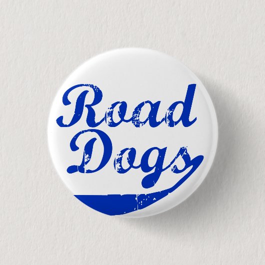 Badge Rond 2,50 Cm Chiens de route (Devant)