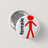 Badge Rond 2,50 Cm Chiffre femelle de bâton (Devant & derrière)