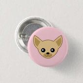 Badge Rond 2,50 Cm Chihuahua Face (Devant & derrière)