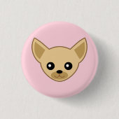 Badge Rond 2,50 Cm Chihuahua Face (Devant)