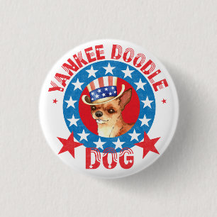 Badge Rond 2,50 Cm Chihuahua patriotique