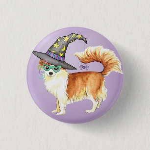 Badge Rond 2,50 Cm Chihuahua Witch