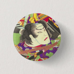 Badge Rond 2,50 Cm Chikanobu Samurai 2:5