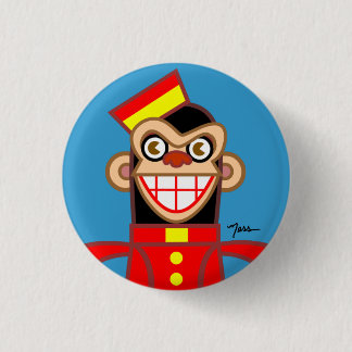 Badge Rond 2,50 Cm Chimpanzé de chasseur