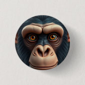 Badge Rond 2,50 Cm Chimpanzé fou mignon (Devant)