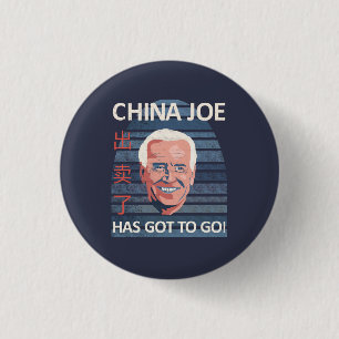 Badge Rond 2,50 Cm Chine Joe Doit Faire Face À Biden