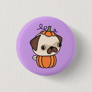 Badge Rond 2,50 Cm Chiots citrouille