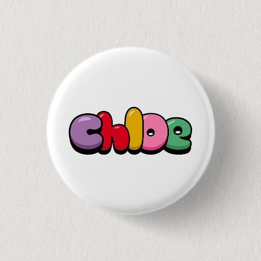 Badge Rond 2,50 Cm Chloe (Devant)
