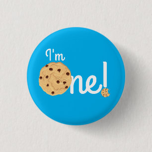 Badge Rond 2,50 Cm Chocolat Chip Cookie Enfants 1er Anniversaire Part