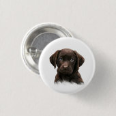 Badge Rond 2,50 Cm Chocolat Labrador Retriever Brown (Devant & derrière)