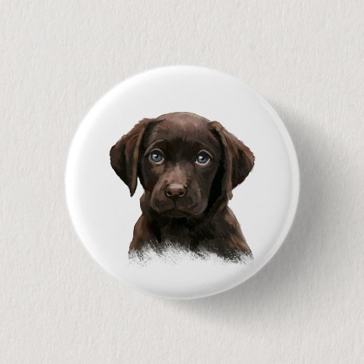Badge Rond 2,50 Cm Chocolat Labrador Retriever Brown (Devant)