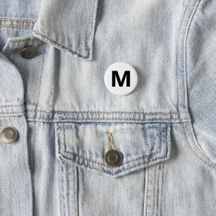 Badge Rond 2,50 Cm Choisissez n'importe quelle lettre   Police : Open