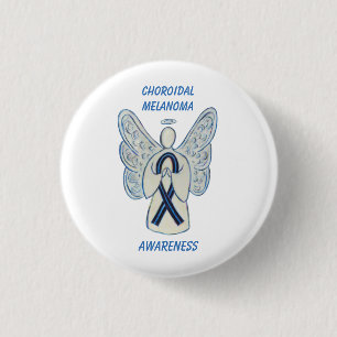 Badge Rond 2,50 Cm Choroidal Melanoma Sensibilisation Ruban Angel Pin