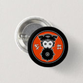 Badge Rond 2,50 Cm chose exotique cool (Devant & derrière)