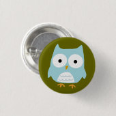 Badge Rond 2,50 Cm Chouette Bleue Cute Chouette Bleue Drôle Chouette  (Devant & derrière)