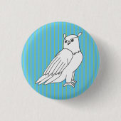 Badge Rond 2,50 Cm Chouette d'aigle bleu (Devant)
