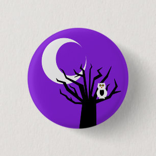 Badge Rond 2,50 Cm Chouette de Zombie