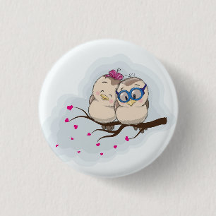 Badge Rond 2,50 Cm Chouette mignonne pour cadeau garçon fille
