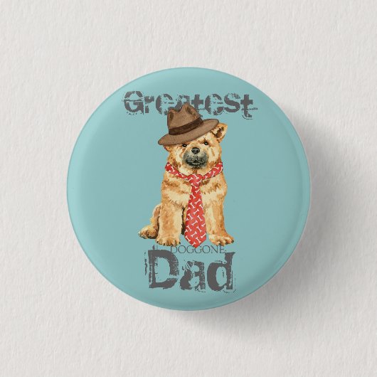 Badge Rond 2,50 Cm Chow Papa (Devant)