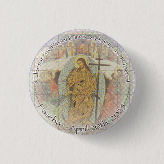 Badge Rond 2,50 Cm Christ ressuscité Bouton rond 2025